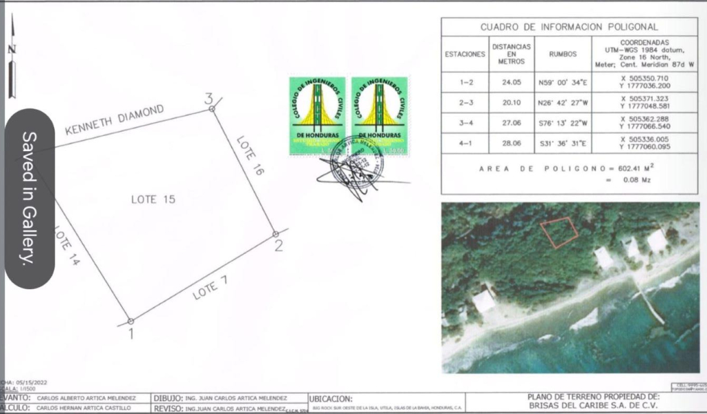 Listing ID: URE0723, Big Rock Utila, Bay Islands, HN - Big Rock oceanfront front and back Lot , Photo #